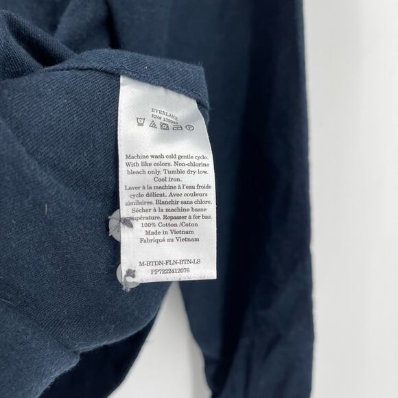 Everlane The Brushed Flannel Shirt Blue Size Medium NWT - Picture 4 of 5